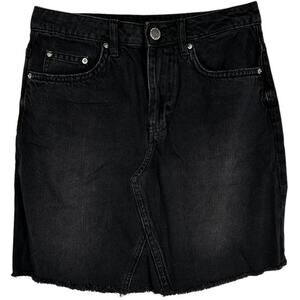 H&M Divided Black Jean Skirt Size 4
